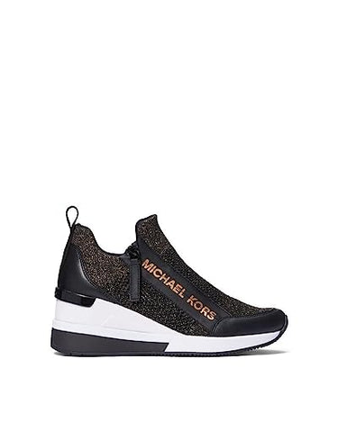 MICHAEL KORS Damen Willis Wedge Trainer Sneaker, Black/Bronze, EU im Sale